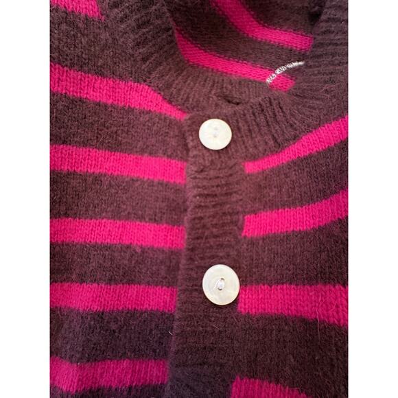 Cartoon Mikey Mouse Cardigan Striped S Wool Preppy Kawaii Y2K Indie Sweater S - Picture 7 of 7